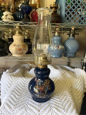 Vintage Kadaan Navy Oil Lamp - Home Accents